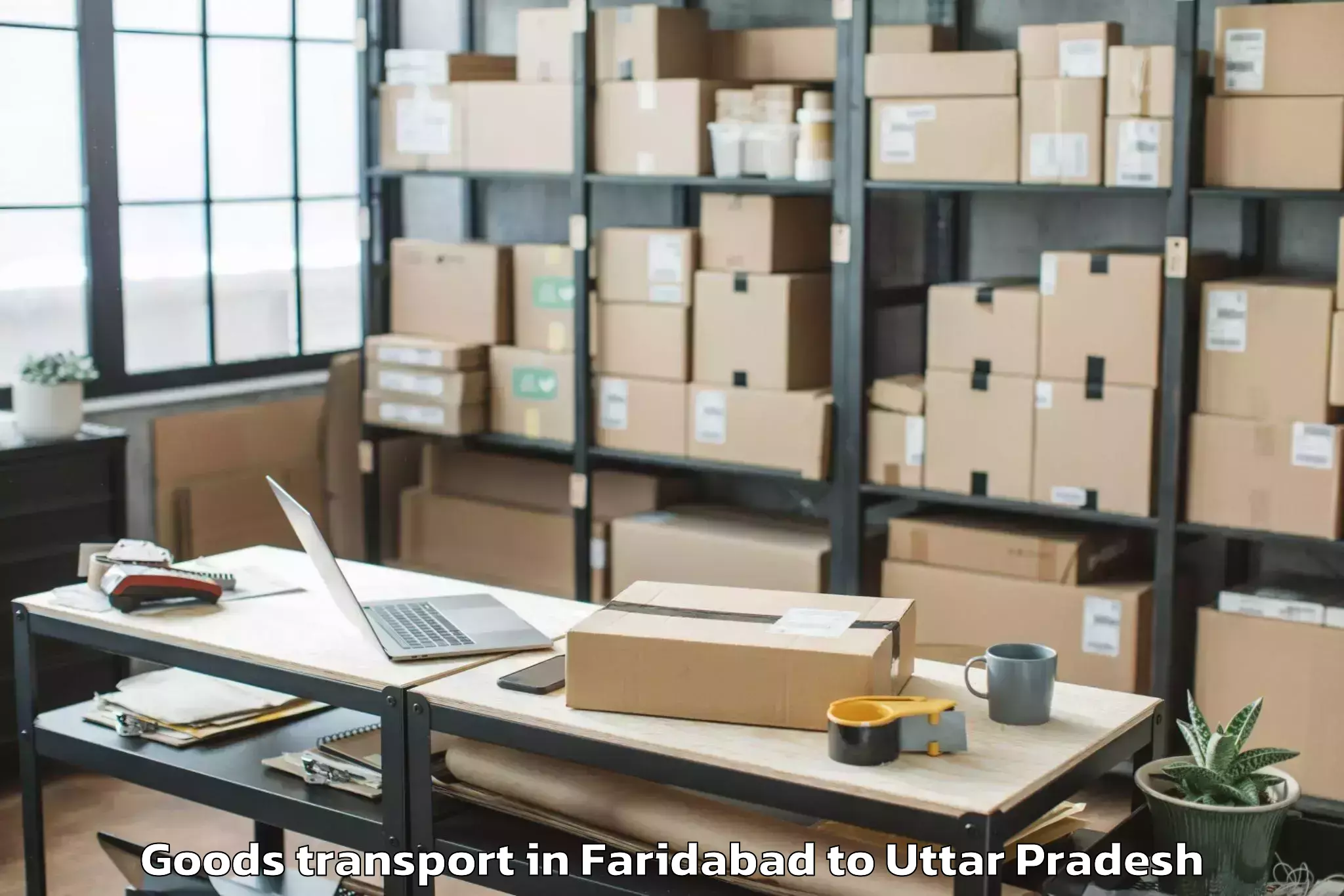 Easy Faridabad to Kerakat Goods Transport Booking